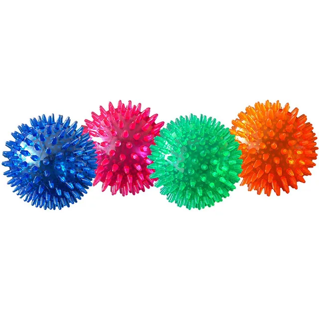 
Light-Up Flashing LED Spiky Squeaky Balls For Dog And Cat 