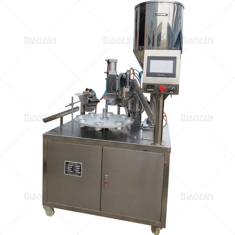 Semi Automatic Tube Fill & Seal Cosmetic Cream Paste Grease Lotion Soft Tube Filling and Sealing Machine Customized