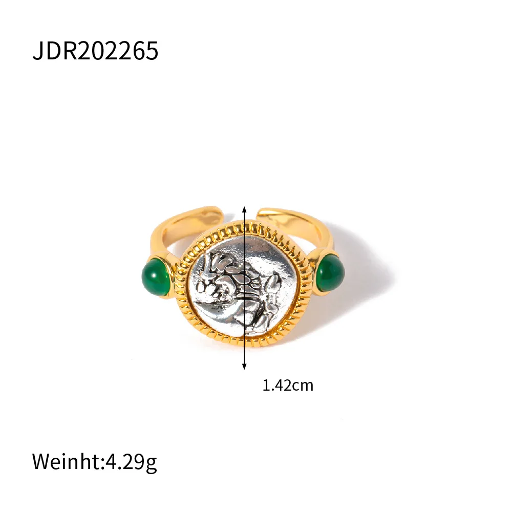 Vintage Niche Ancient Greek Lion Ring Ancient Coins for Jewelry Making Wholesale