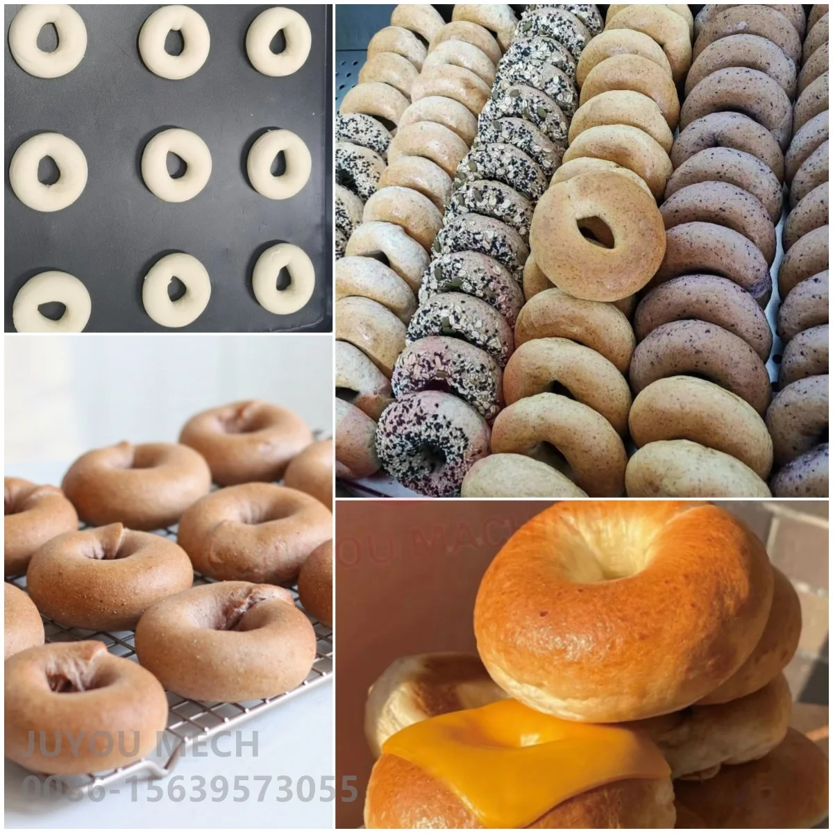 High Efficiency Round Donuts Making Machine Automatic Bagel Bread Forming Roller Machine for Bread Factory Production Line