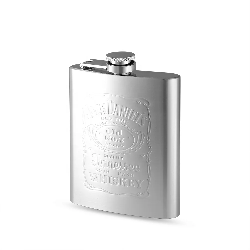 
Wholesale 20oz custom stainless steel wrapped with laser engraving logo quality hip flasks for men 