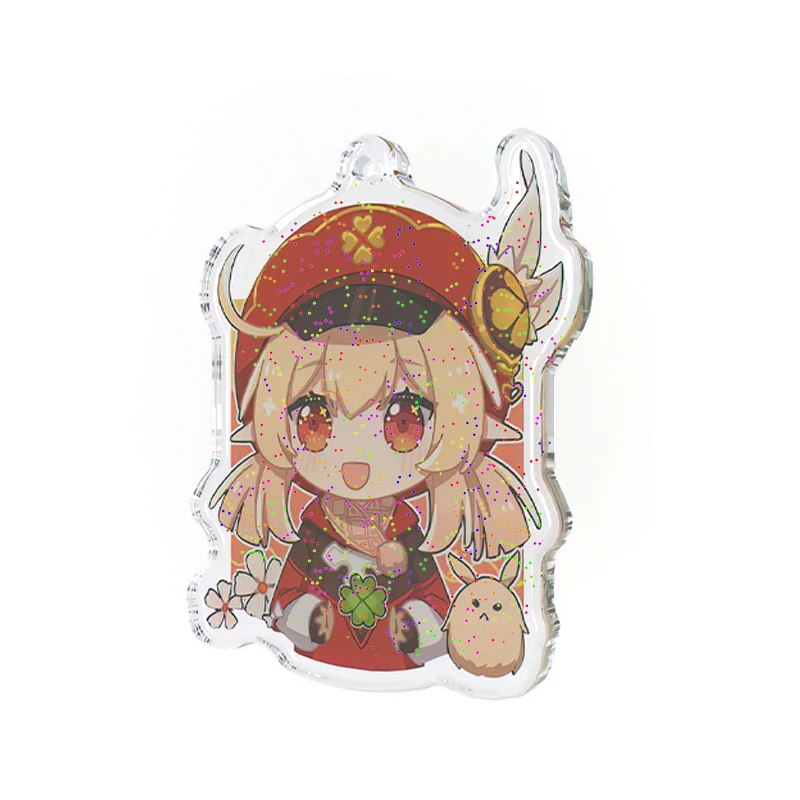 PAKA One Piece Pvc Plastic Anime Acrylic Charms Custom Printed Acrylic Keychain Wholesale Clear Epoxy Resin Acrylic Keychain