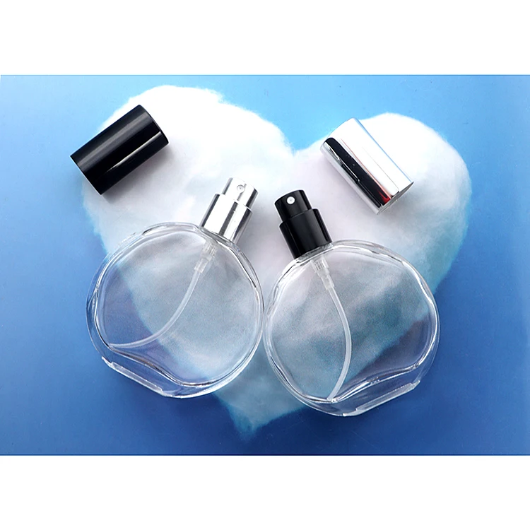 Custom Logo 35ml Small Quantity Perfume Bottles Flat Shoulder Empty Glass Packaging for Oil Perfumes Wholesale