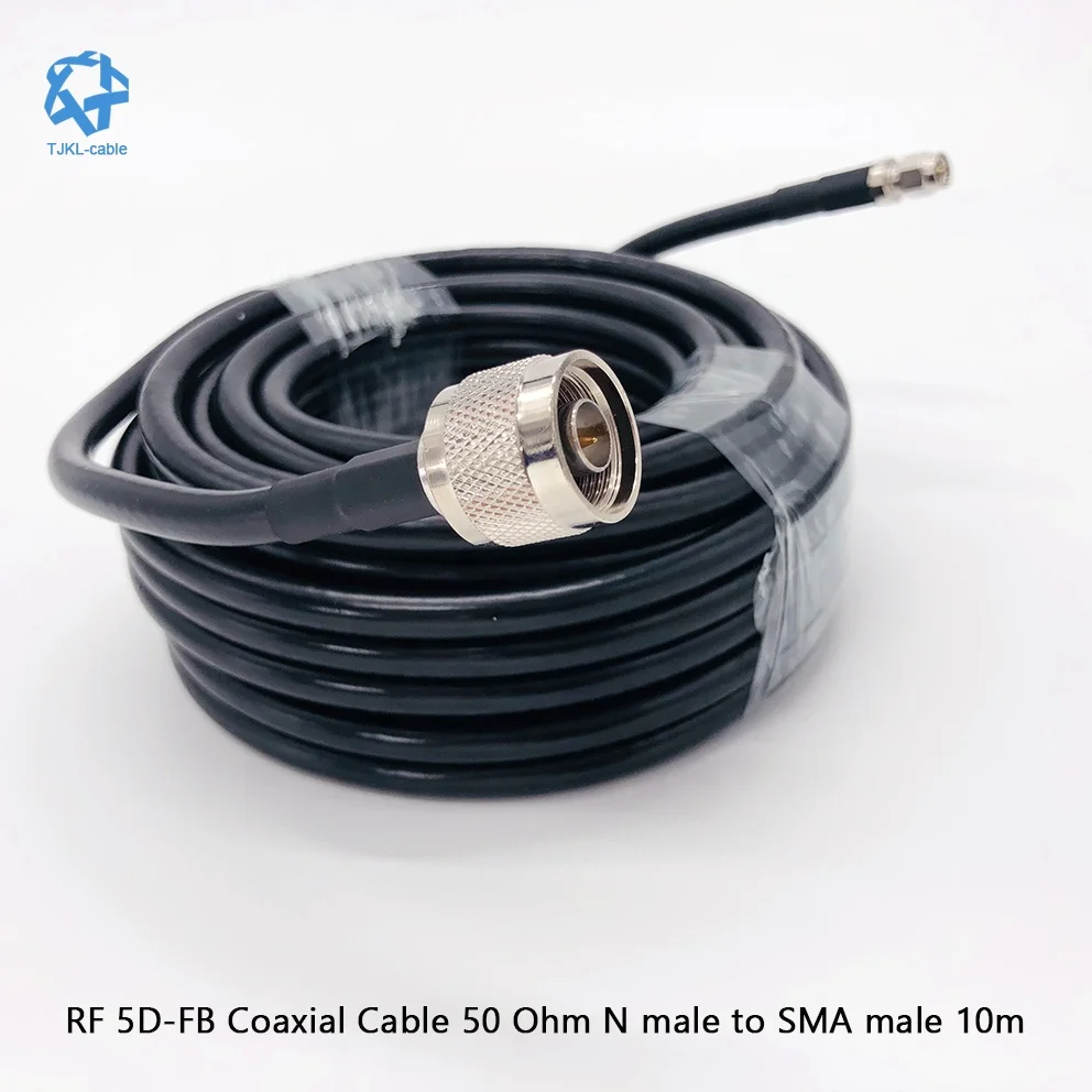 High Quality Low Loss 5D-FB Coaxial Cable 50 Ohm Antenna Extension Cable RF Antenna Cable N male to SMA male 10 M