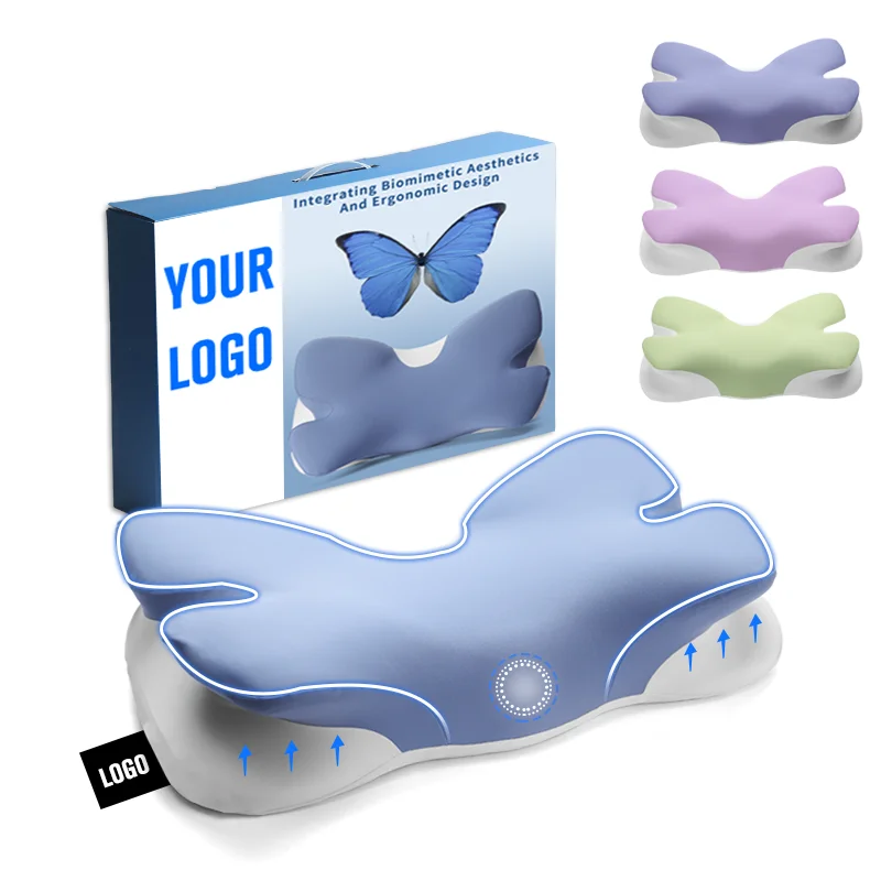 LIANDA P-122 New Arrival Butterfly Shape Orthopedic Cervical Contour Ergonomic Memory Foam Bed Pillow For Sleep Comfortable