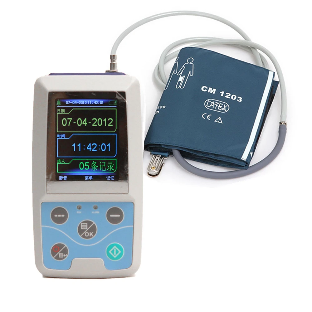 ABPM50 Ambulatory Blood Pressure Monitor NIBP Holter Machine+Software+Adult Cuff Upper Arm Sphygmomanometer