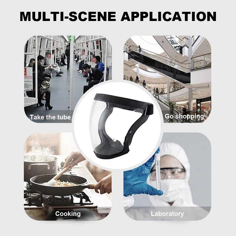 Splash-proof WindProof Anti-fog Mask Safety Glasses Protection Eye Face Mask Clear Transparent Full Face Shield with Filters