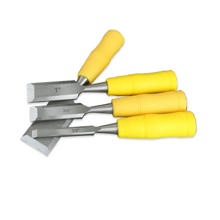 Professional high carbon steel plastic handle flat wood carving knife wood chisel
