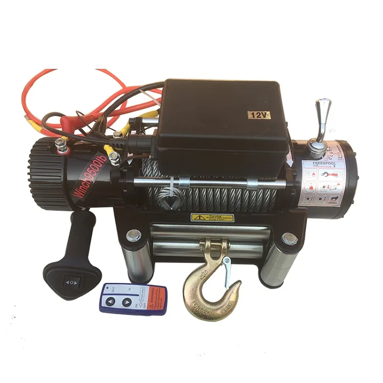 portable 3000lb mini 12v/24v car boat anchor motor electric winch with anti-rotation wire rope
