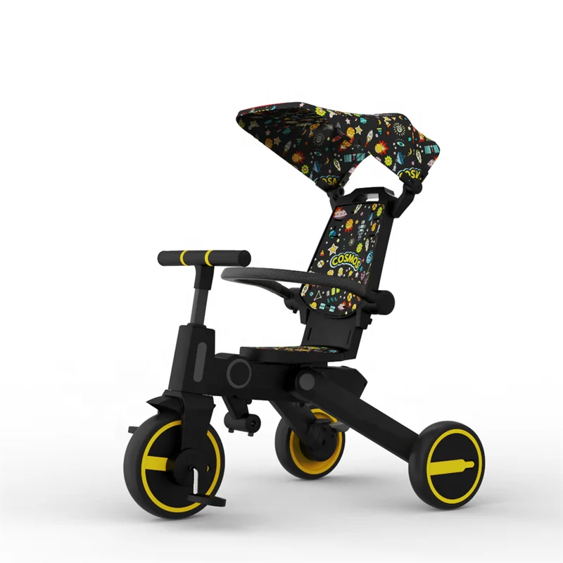 BEBELUX SL-168 factory wholesale parent-controlled steering quick folding baby 3 wheel stroller for ages 1.5 to 5 years old