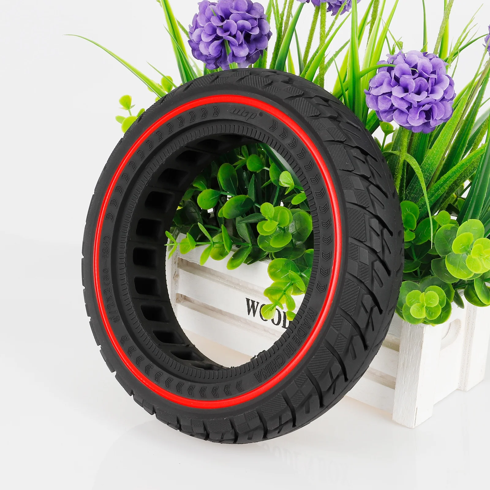 Ulip 8.5 inch Scooter Tire 8.5*2(50-134) Off-road Solid Tire With Red Circle For VSETT 8/9 Macury Zero 8/9 Series Scooter Tyre