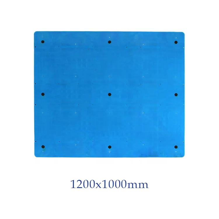 new design double faced plastic flat plastic pallet with seel bars