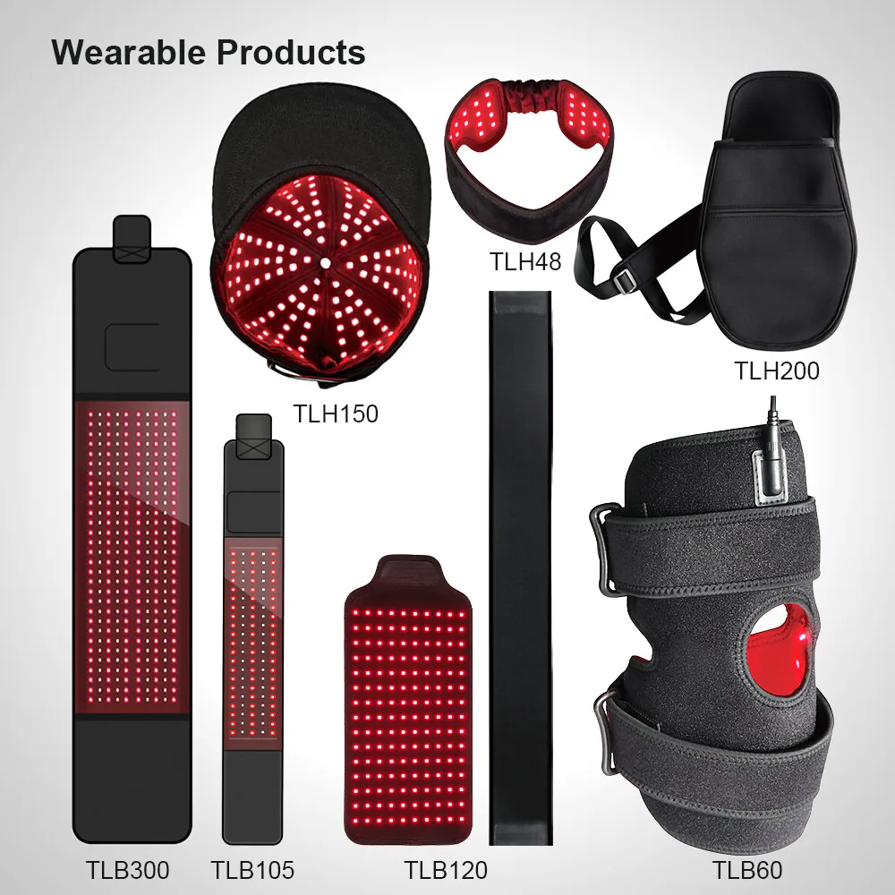 IDEALIGHT 630nm 660nm 810nm 830nm 850nm red light therapy belt/glove/vest/neck/knee/foot/Mat red light belt for pain relief
