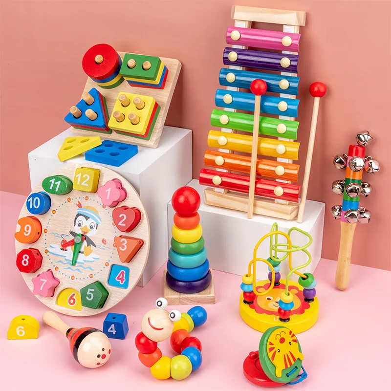 2024 Wholesale Blocks & Model Building Toys Children wooden Building Blocks Toys Building Premium Educational Toys For Kids