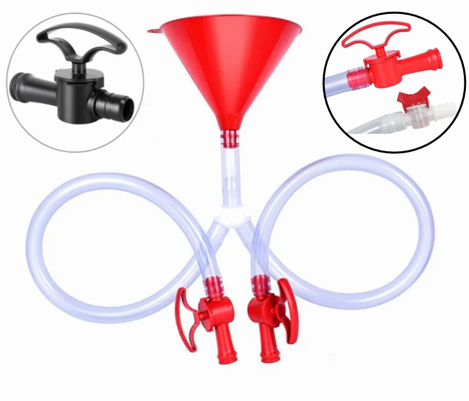 Drinking games items beer double funnel with new flow rate valve