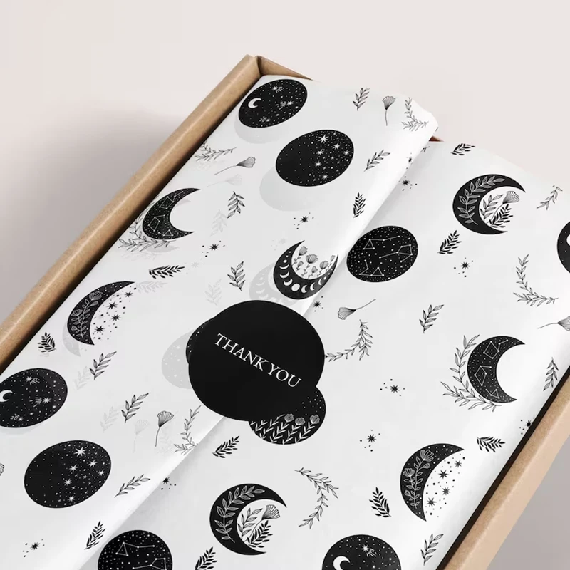 OEM Logo wrapping tissue paper for clothes butter paper small box packaging with tissue paper