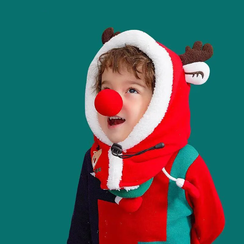 Christmas winter earmuffs magic head scarf animal cosplay fleece ski balaclava hat