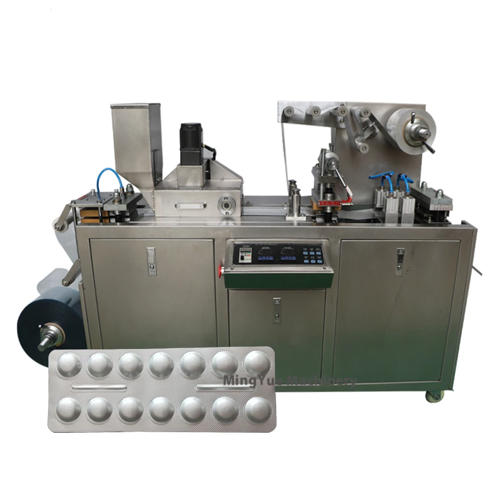 Automatic Packaging Tablet Capsule Pill Flat Plate Strip Sealing Alu PVC Forming Blister Packing Machine Price MY-80