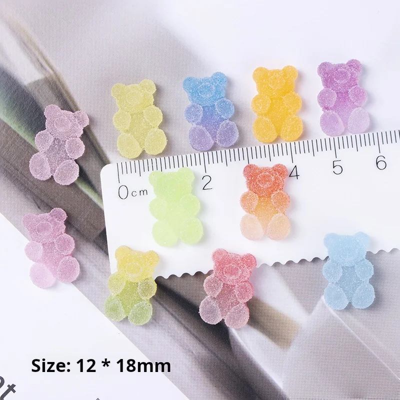 DIY Resin Accessories Cartoon Gummy Bear Gradient Jelly Mobile Phone Case Patch Hairpin Material