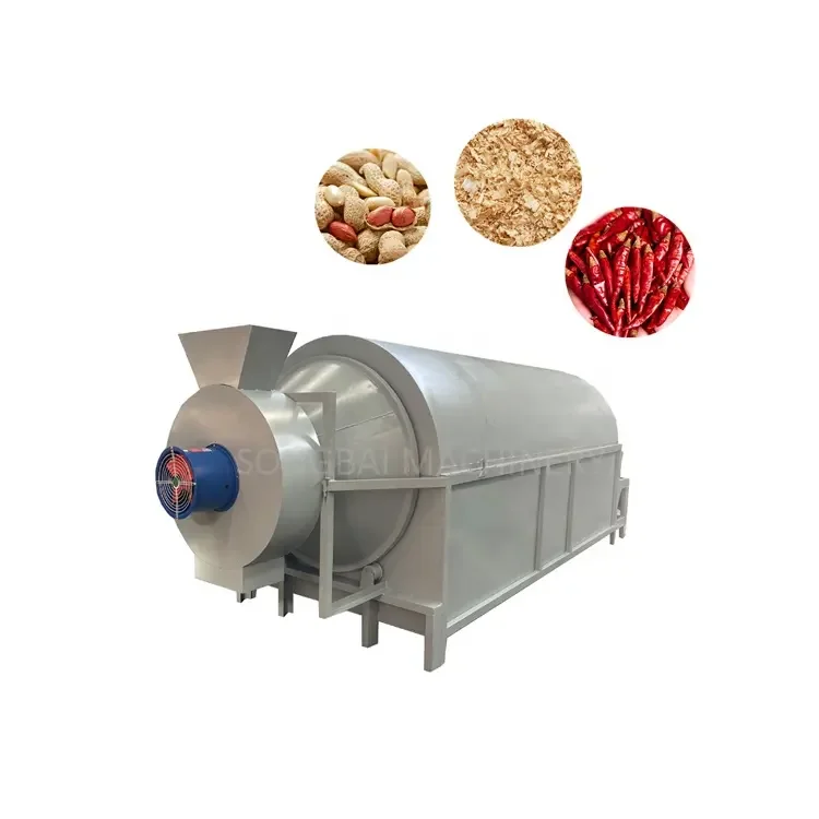 Multifunctional Industrial Electric Electric Heating Drum Type Grain  Small Carbon Powder Coal Cinder Steel  Drum Dryer
