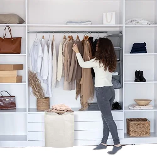 Modern Wood Storage Basket Clothes Laundry Hamper Foldable Storage Box Toys Organizer