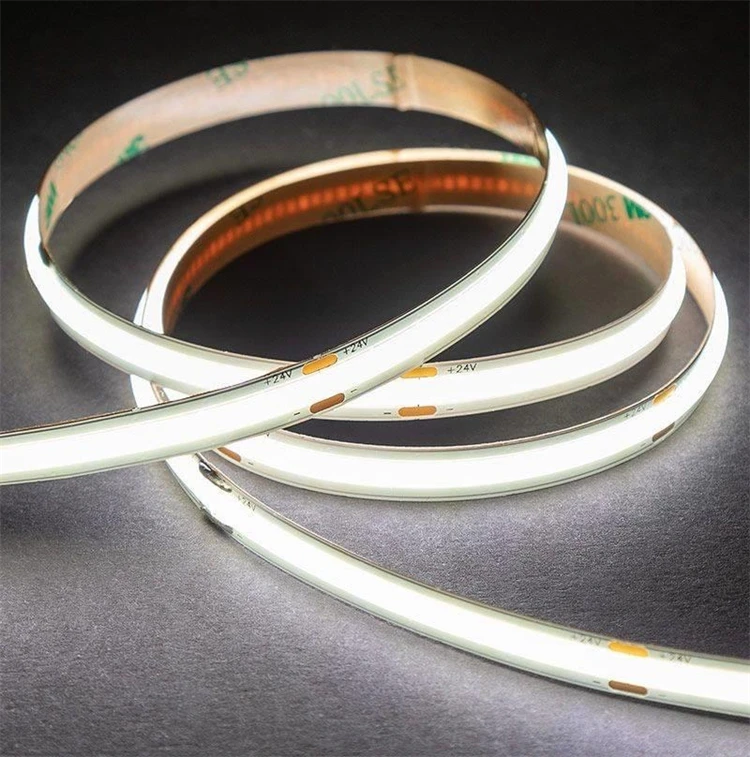 CCT 512leds  8mm 24v tunable white COB led stripe flexible tape for bedroom decoration