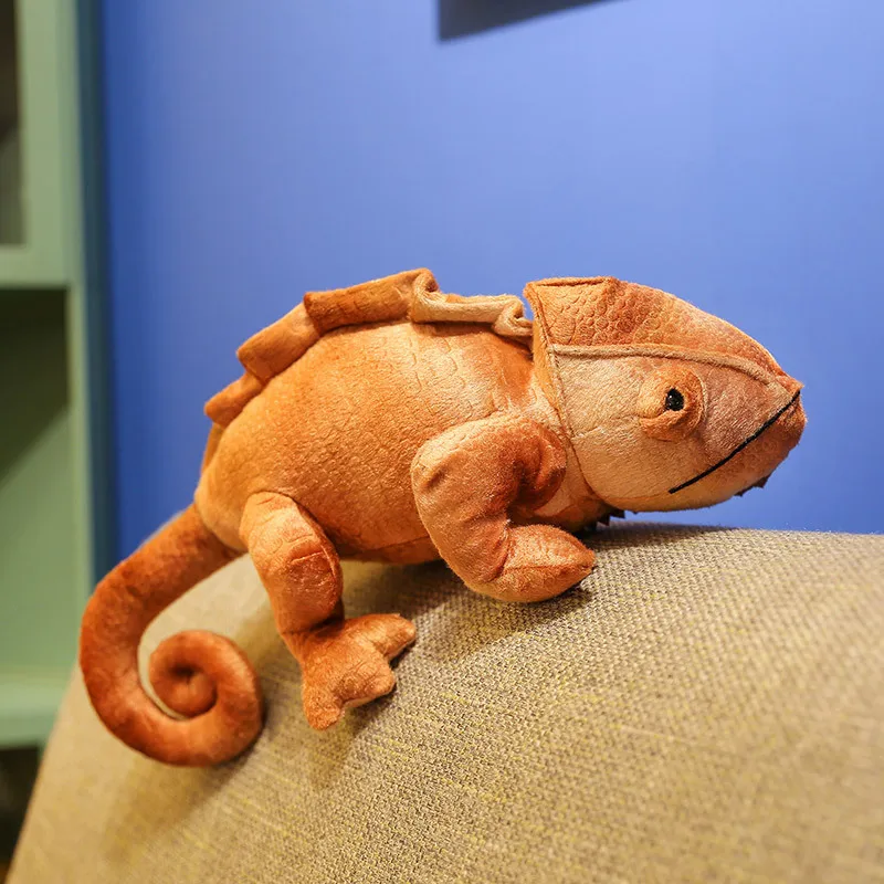 Linkbrand cpc Custom New Design Simulation Plush Chameleon Toy Plush Realistic Reptile Lizard Plush Toy