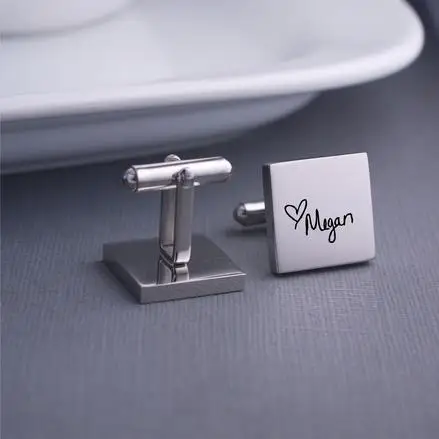 Top Quality Low Price Engraved Initial Cufflinks Stainless Steel Blank Round Quantity Guaranttee And Good Service