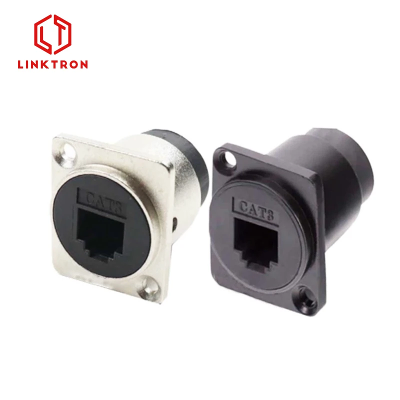 Hot sell Wall Panel mount Female Cat 6 Cat5e Pass through Ethernet RJ45 Connector