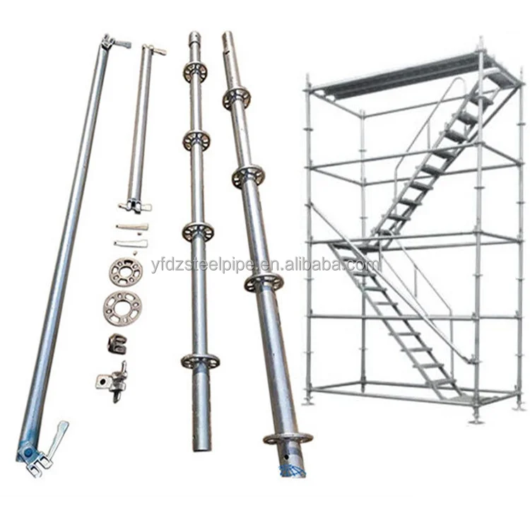 Youfa Complete Metal telescopic scaffolding tower ladder Galvanized All Round Ring Lock Scaffolding For Sale