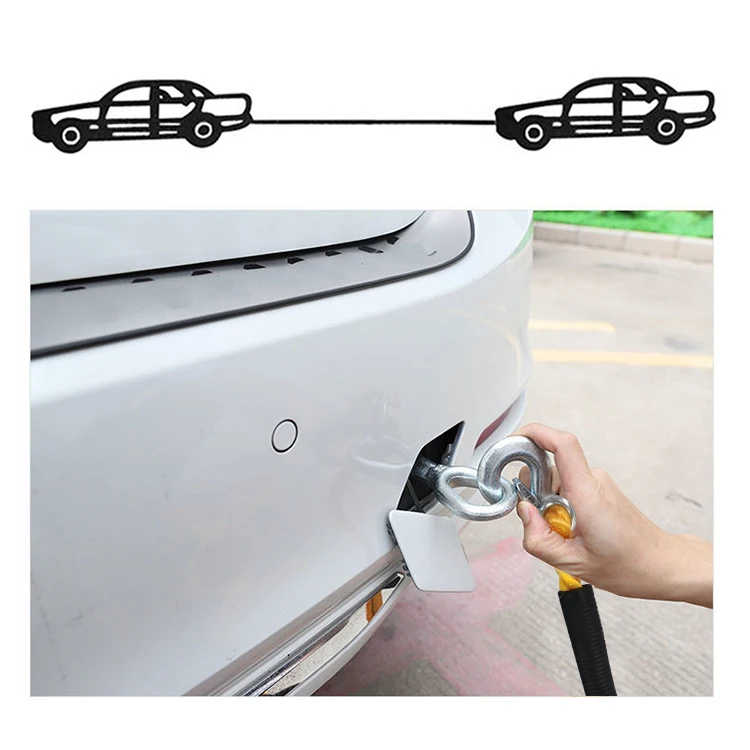 Flexible Portable Emergency Tool High Stretch Heavy Duty Car Trailer Towing Rope 12mm diameter
