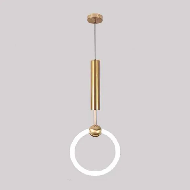 Simig освещение Лидер продаж zhongshan акриловая люстра металлические круглые кольца подвесной светильник для ресторана