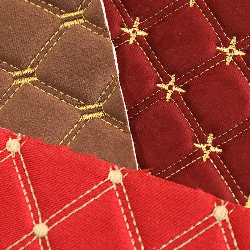 Quilted velvet fabric for sofa cover making