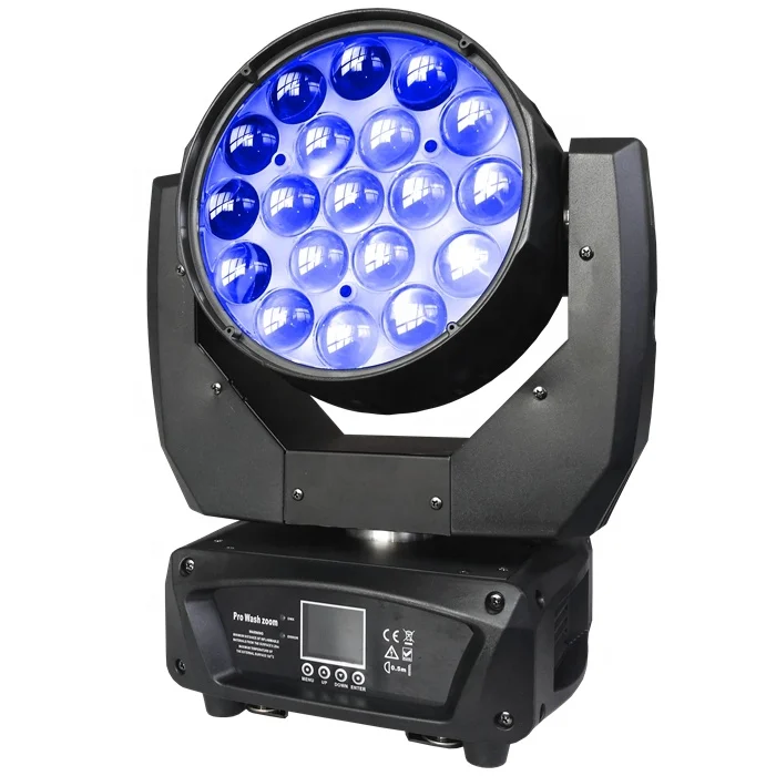 19*15 Rgbw 4 в 1 Mac Aura сценические Подвижные Фары 300 Вт Dmx 19 шт. 15 светодиодные фонари для промывки