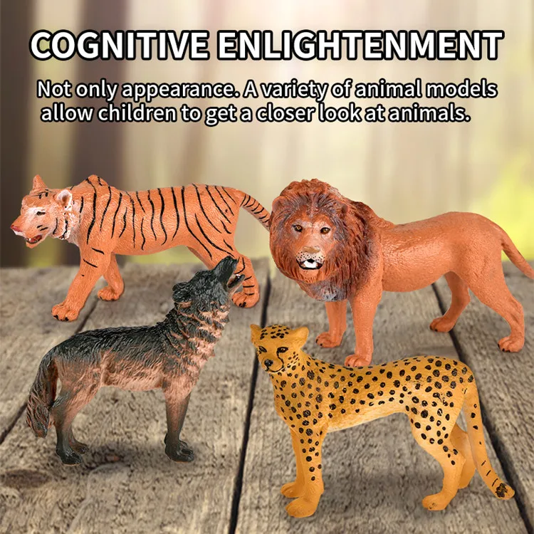 Realistic And Plastic Jumping Wild Animal World Model Toys