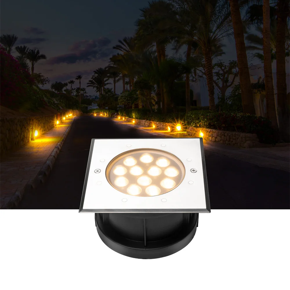 12W LED underground light RGB DMX512 Control IP68 underground parking lighting