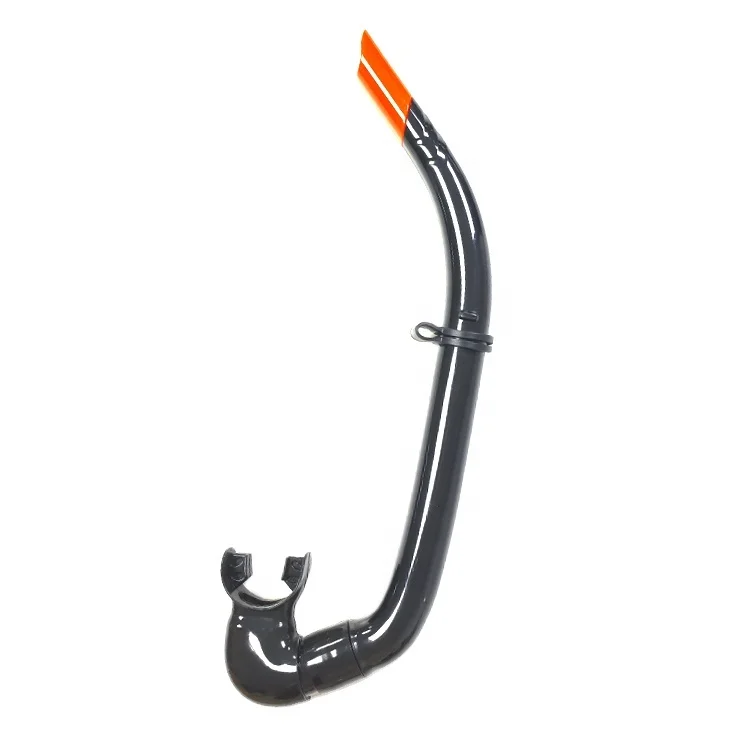 In Stock Swimming Training Snorkels Black Silicone Adult Breathing Tube for Snorkeling with High Quality Cheap Price