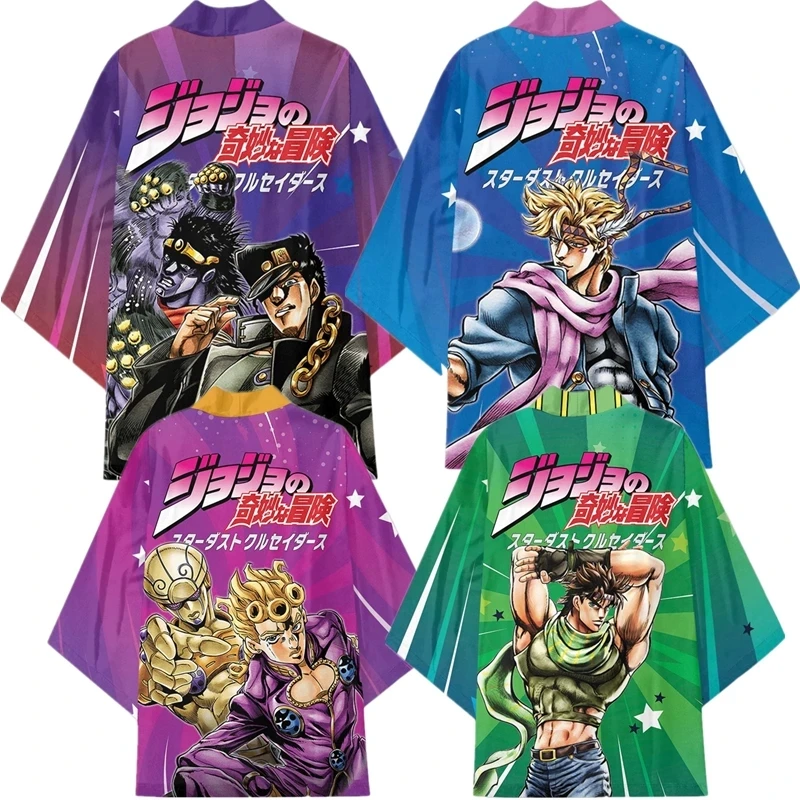 18 видов стилей Аниме JoJos причудливое приключение Joestar Dio Brando Косплей Костюм Униформа накидка топы кимоно Haori рубашки юката