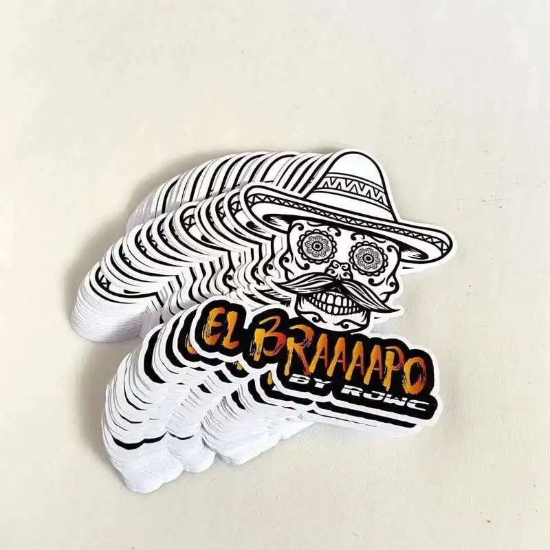 Scratch Proof UV Resist Waterproof Vinyl Outdoor Vehicle Laptop Door Decal Stickers Custom Die Cut Stickers with Logo Customized