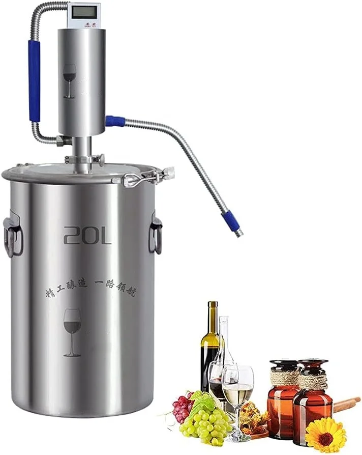 home brewing still herb essential oil dew steam distiller kit extraction machine sight glass condensation coil