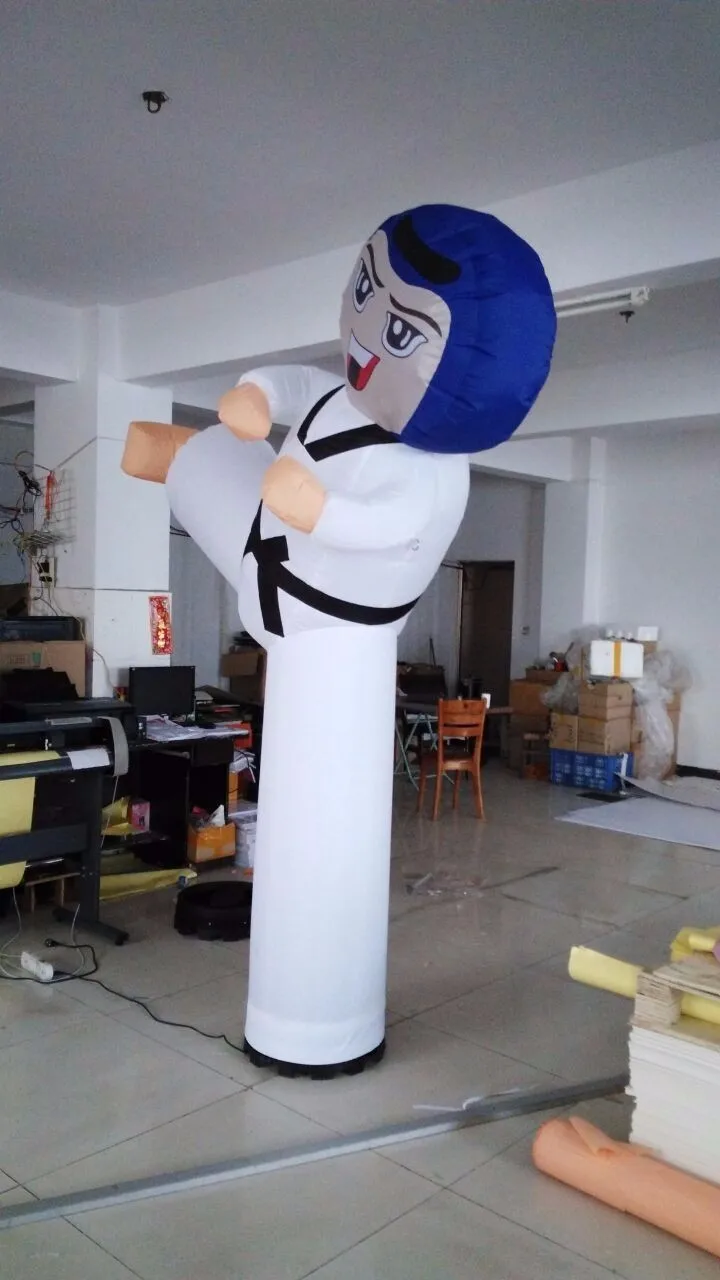 Inflatable Taekwondo for advertising, inflate kickboxing boy and girl  karate for gym shops advertising Inflatable doll