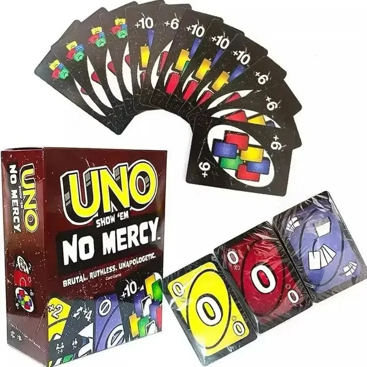 Wholesale Unosd No mercy Board Game Cards FLIP! SHOWEM Fun Playing Toys Birthday Christmas Table Family Party Entertainment Toys