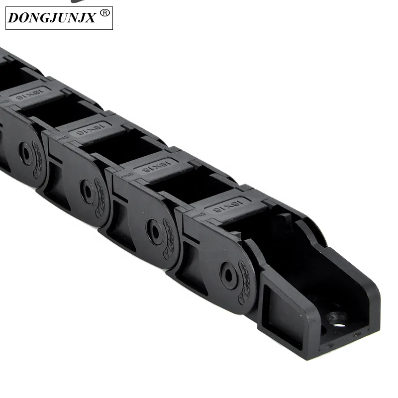 18*37 мм черная настраиваемая конструкция PA66 нейлоновая пластиковая кабельная носитель цепь для станка с ЧПУ.