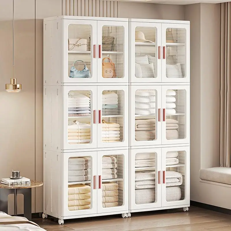 rmier Multifunction High Capacity Plastic Wardrobe Cabinet Folding Storage Box Cupboard Baby Wardrobe Children Cabinet