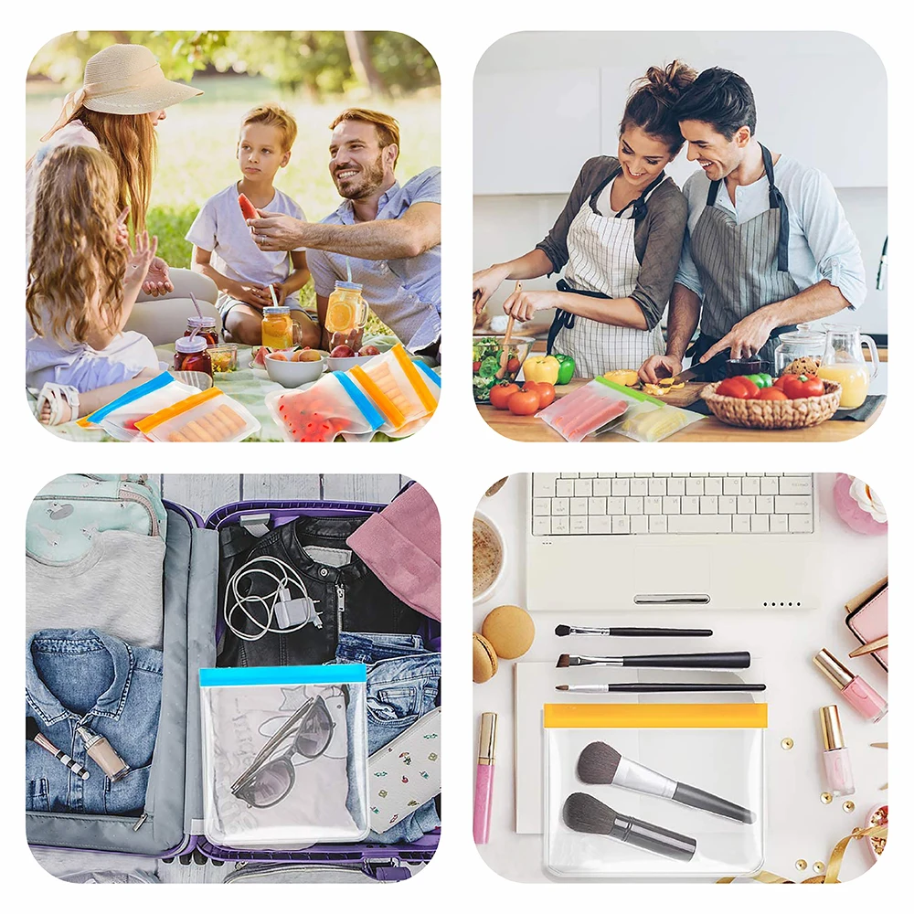 12 15 18 22 27 пакет BPA бесплатно герметичный Водонепроницаемый Экологичный кухонный Многоразовый Мешок PEVA