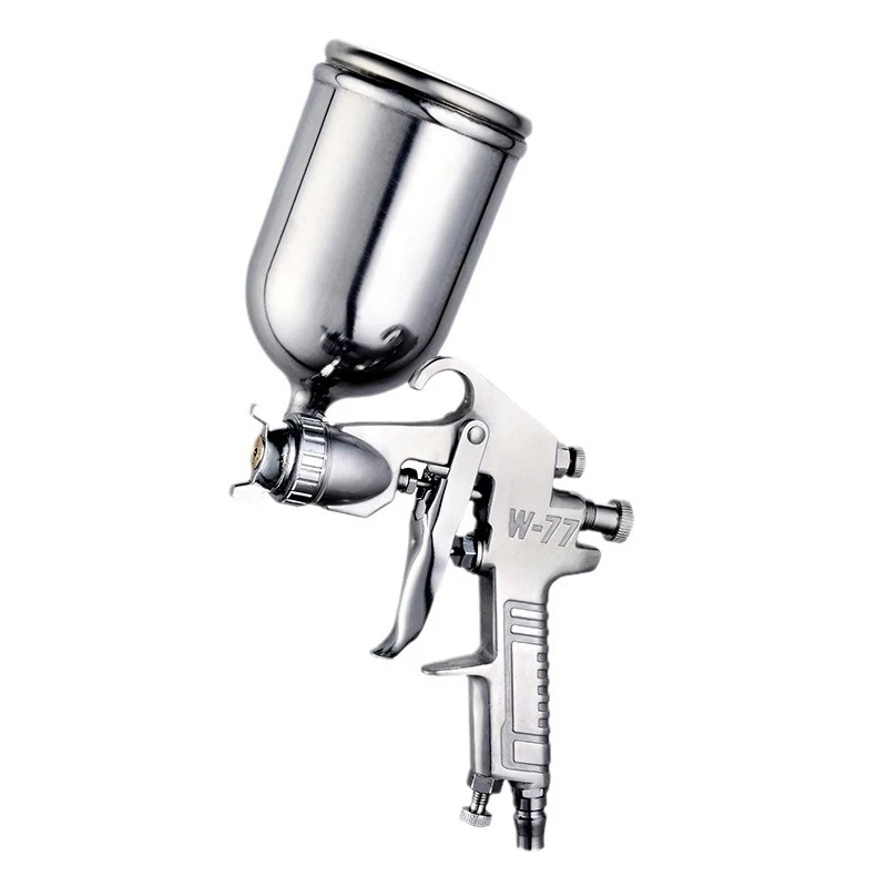 Professional W77 Refine Pneumatic Paint Spray Gun 1000cc Automotive Car Painting Gravity Air Spray Gun