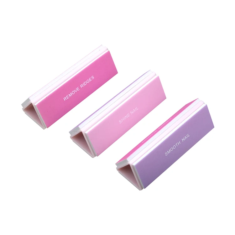 New Arrival Washable 3 Steps mini EVA nail buffer Nail Buffer triangle Nail Polish File Salon