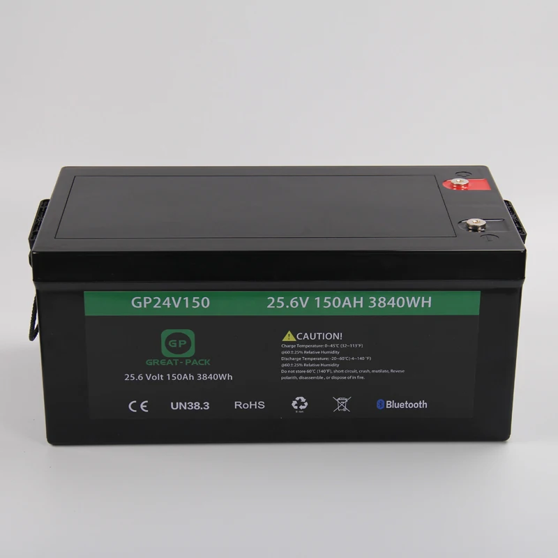 Bluetooth App Monitor portable power station lifepo4 24v 150ah 300ah lithium battery pack