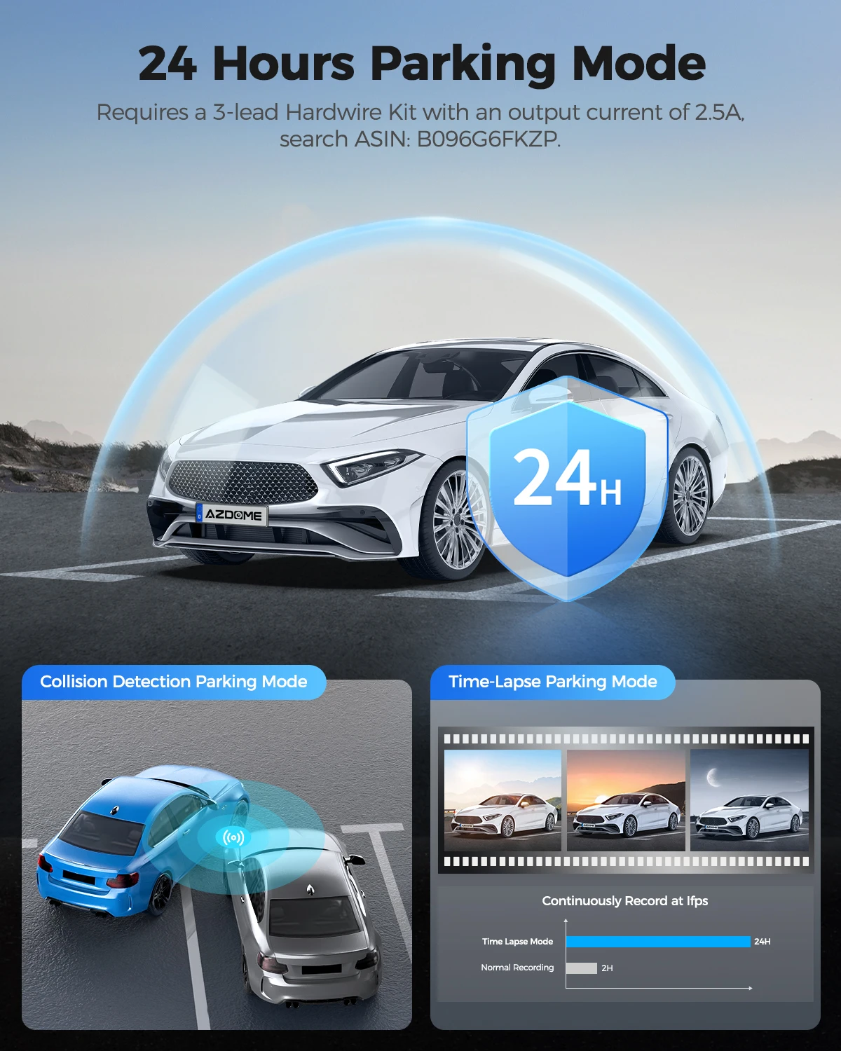 AZDOME PG17 2K Hot Selling Car DVR Camera 2K FHD Dash Cam 11.26 Inch Rearview Mirror Video Recorder With Rear View Car Black Box