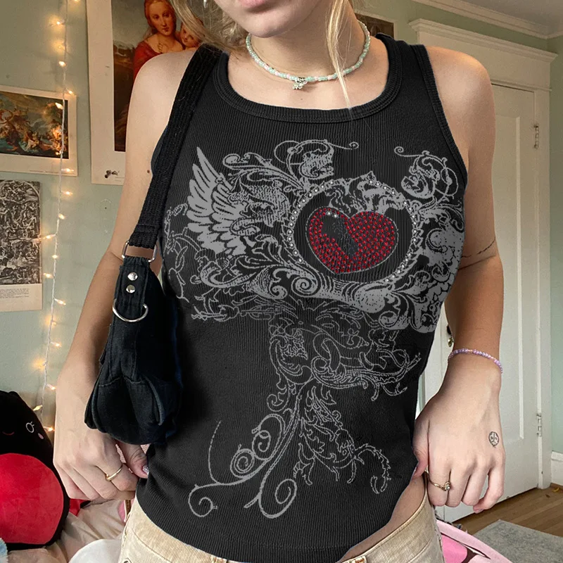 2022 Vintage Clothes Fashion Y2k Corset Crop Top Women Tee Emo Gothic Coquette Aesthetic Grunge Fairycore 90s Ropa Crop Top